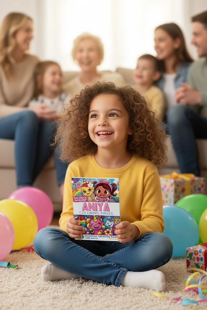 Aniya coloring book in use