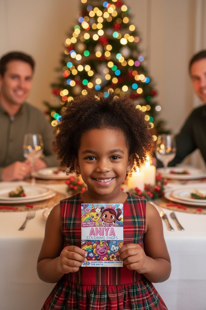 Aniya Christmas coloring pages gift