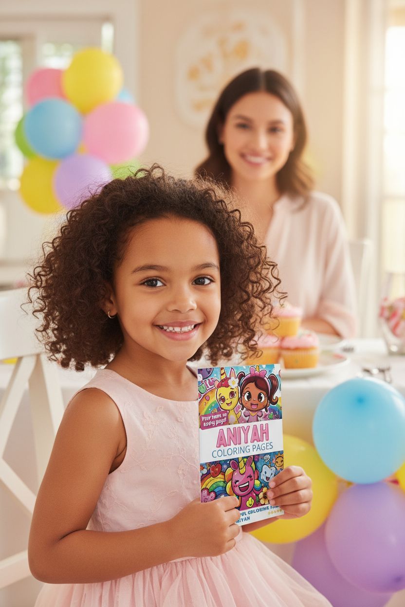 Aniyah coloring book in use