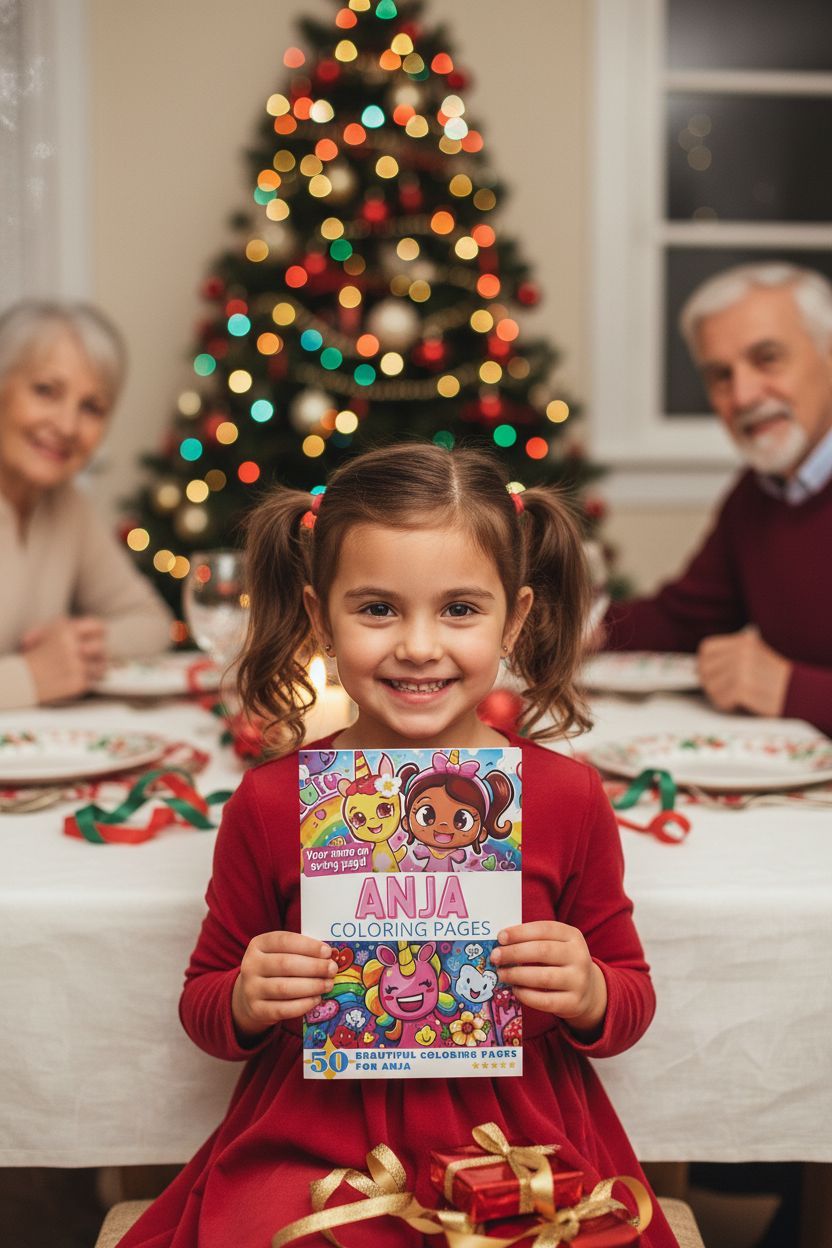 Anja Christmas coloring pages gift