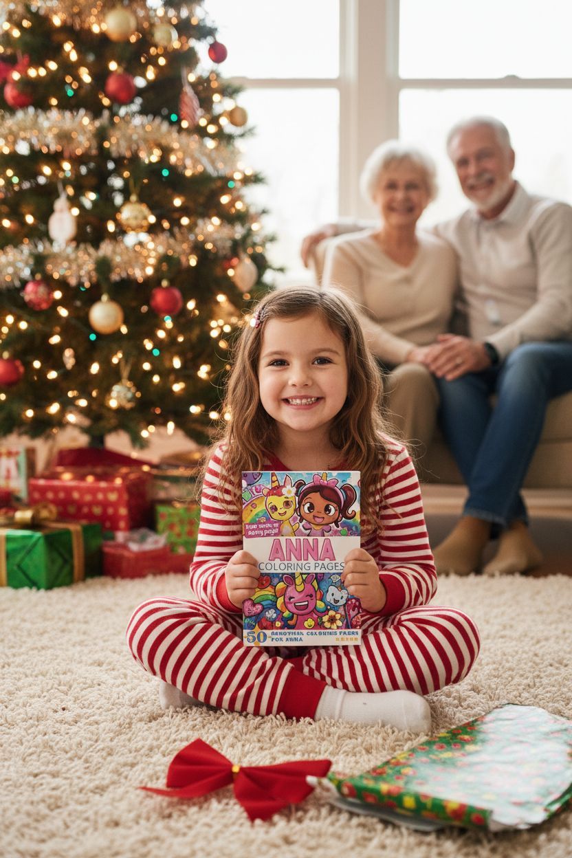 Anna Christmas coloring pages gift