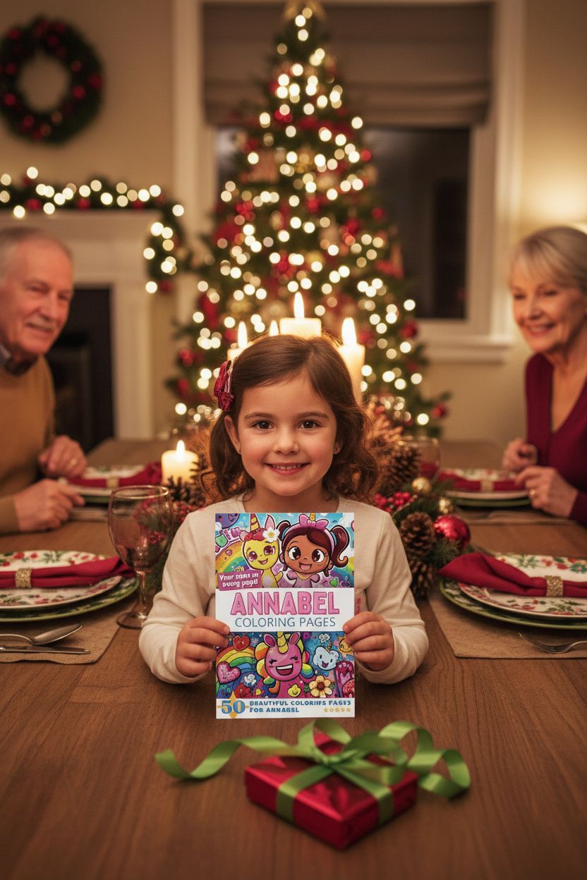 Annabel Christmas coloring pages gift