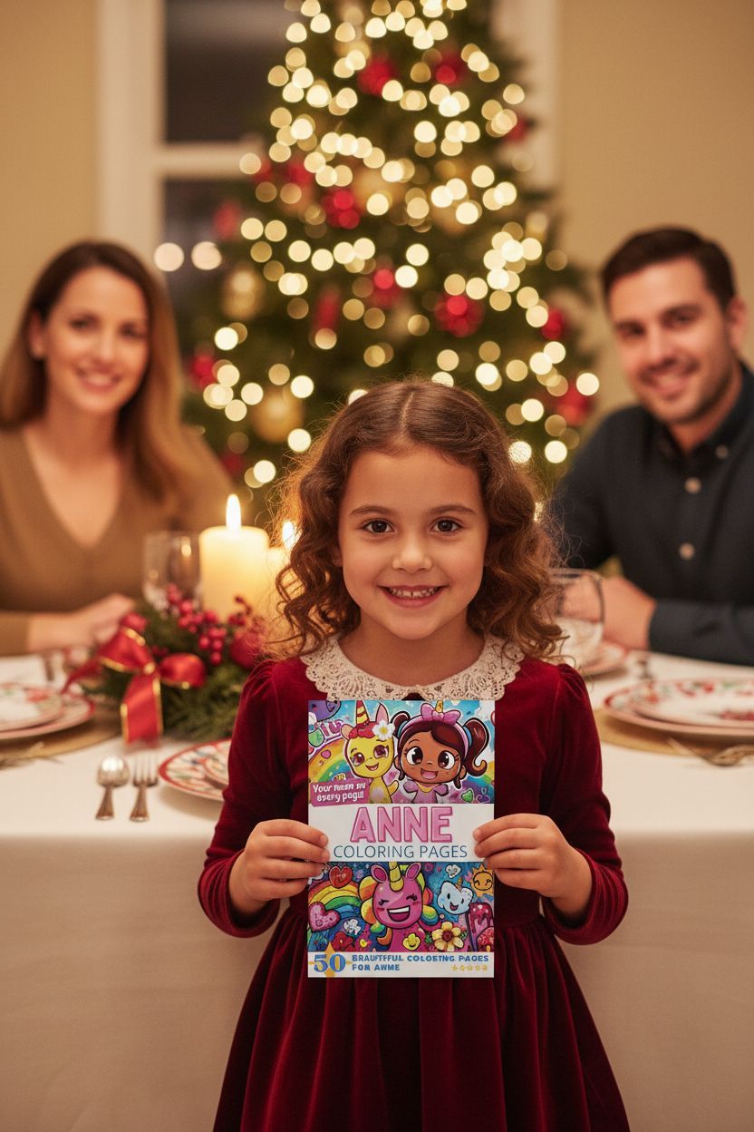 Anne Christmas coloring pages gift
