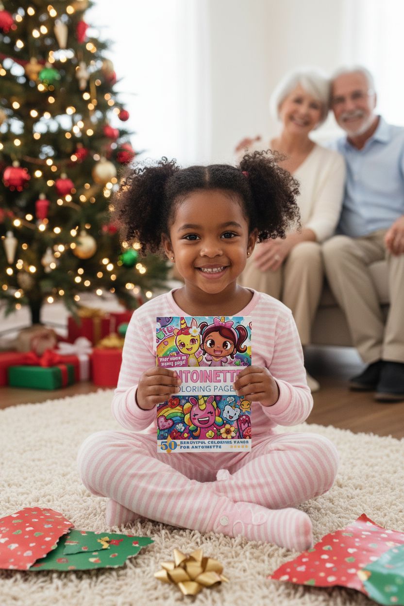 Antoinette Christmas coloring pages gift