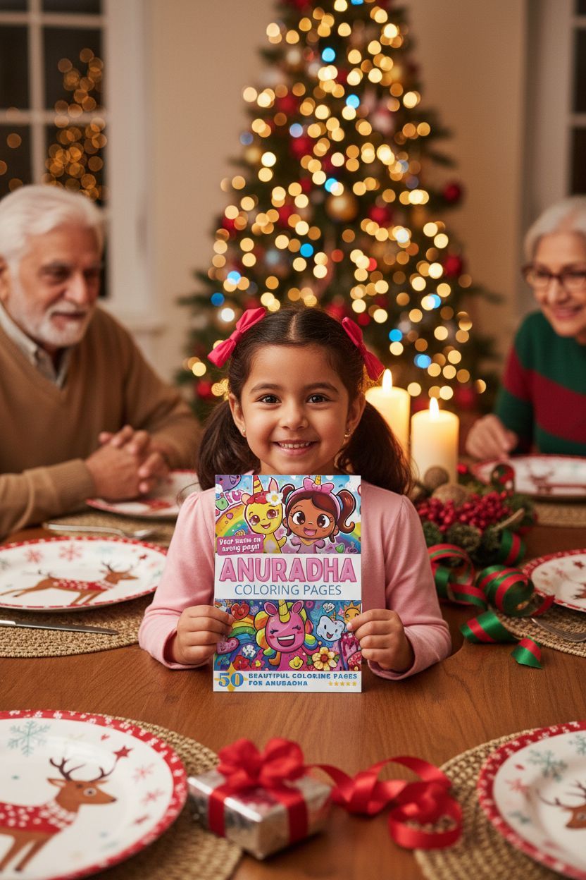 Anuradha Christmas coloring pages gift
