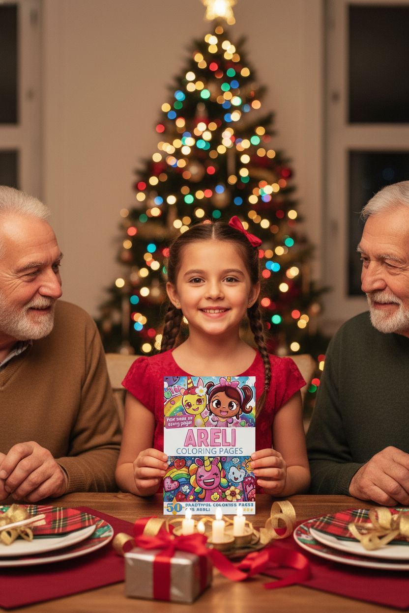Areli Christmas coloring pages gift