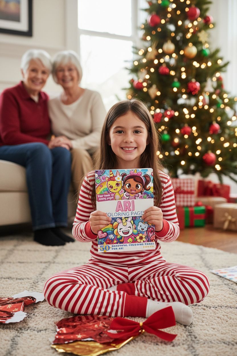 Ari Christmas coloring pages gift