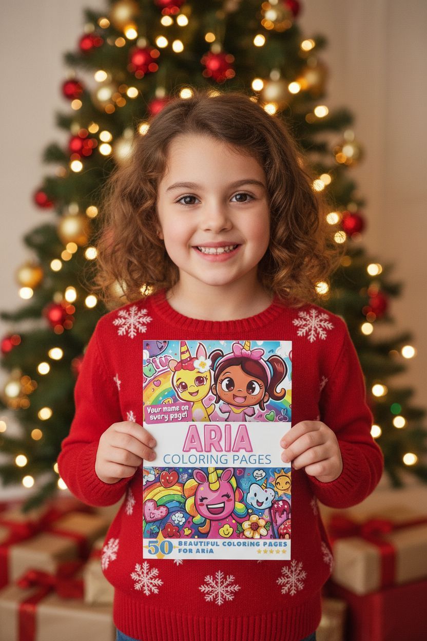 Aria Christmas coloring pages gift