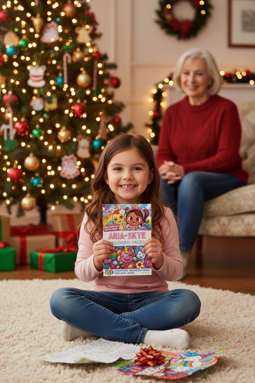 Aria-Skye Christmas coloring pages gift