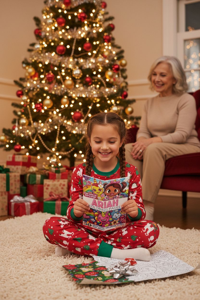 Ariah Christmas coloring pages gift