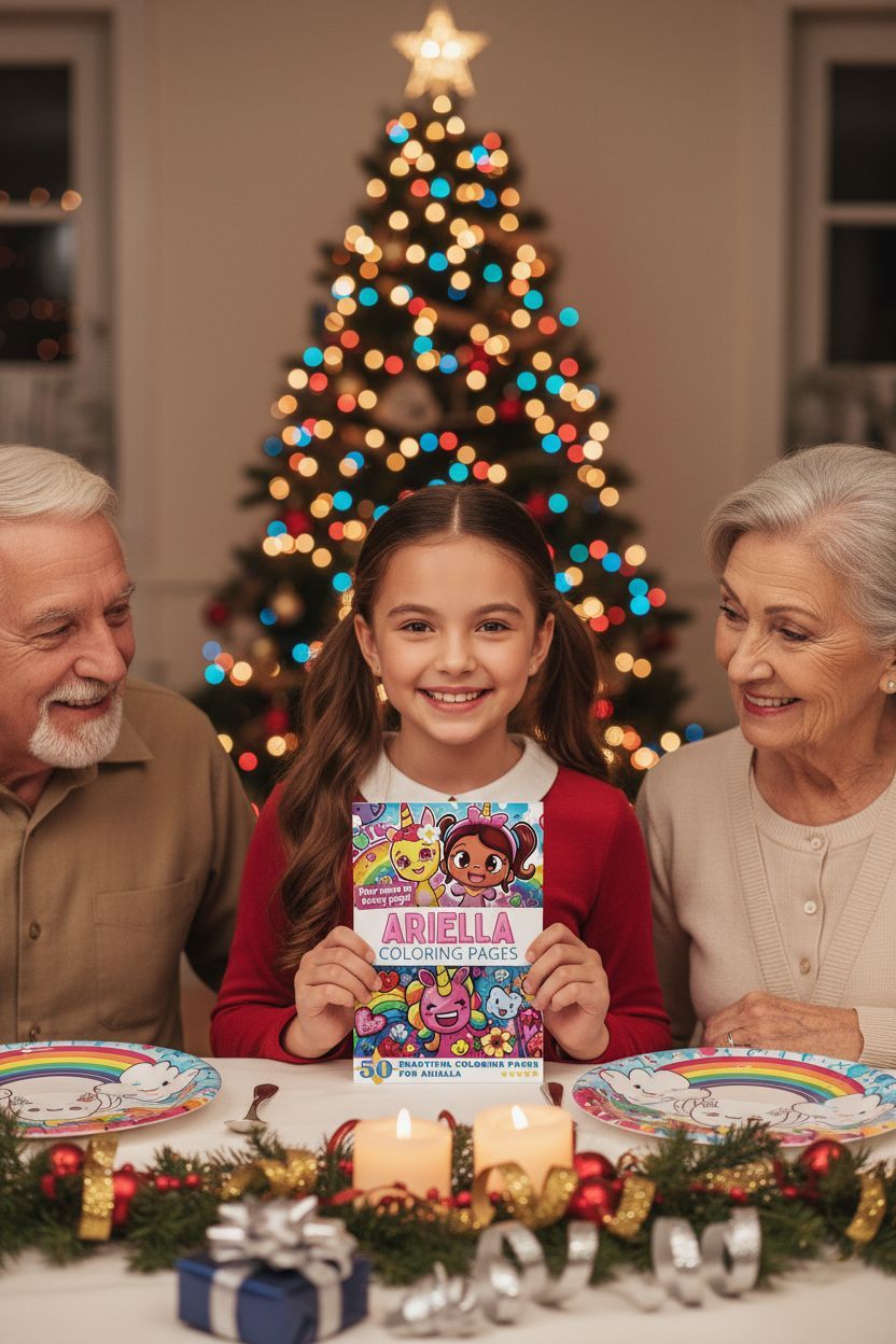 Ariella Christmas coloring pages gift