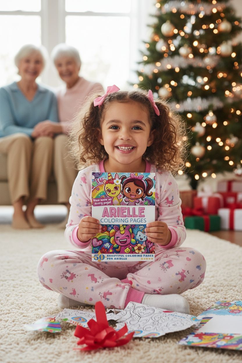 Arielle Christmas coloring pages gift