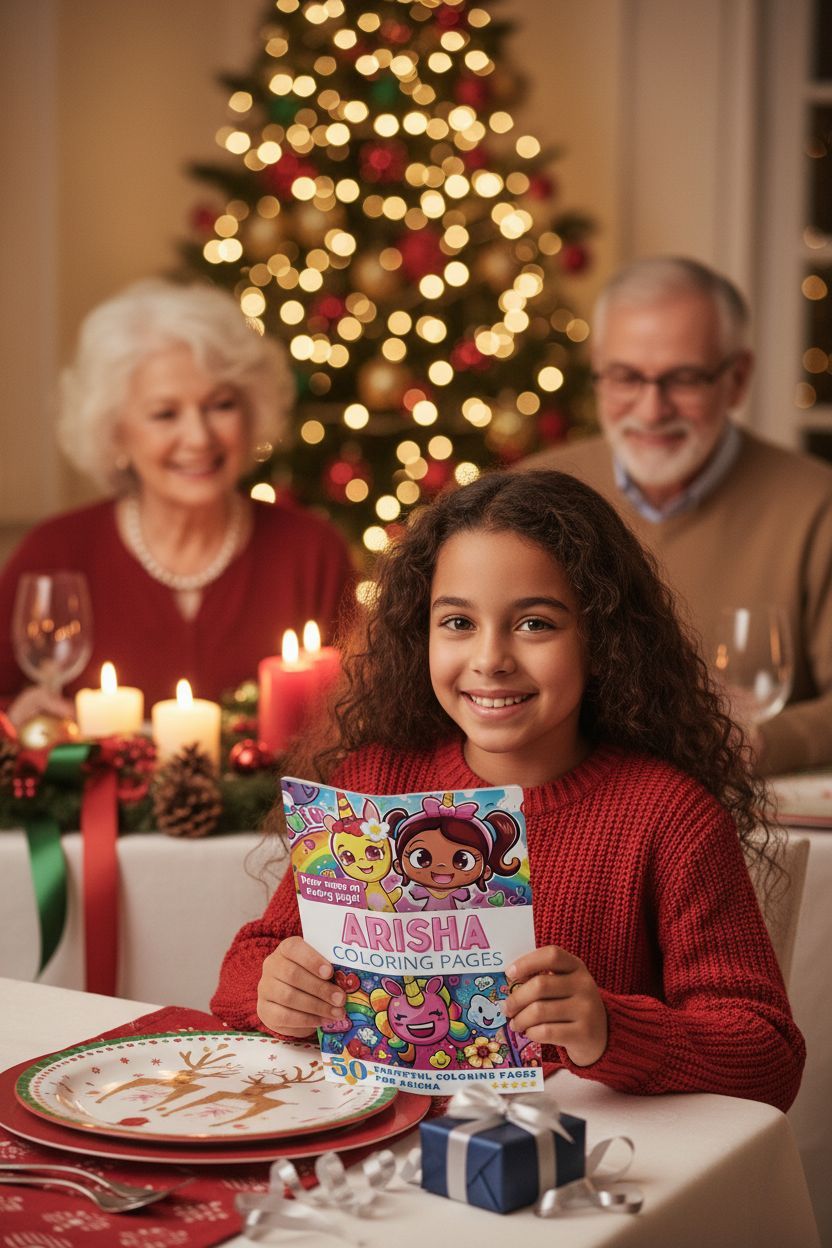 Arisha Christmas coloring pages gift