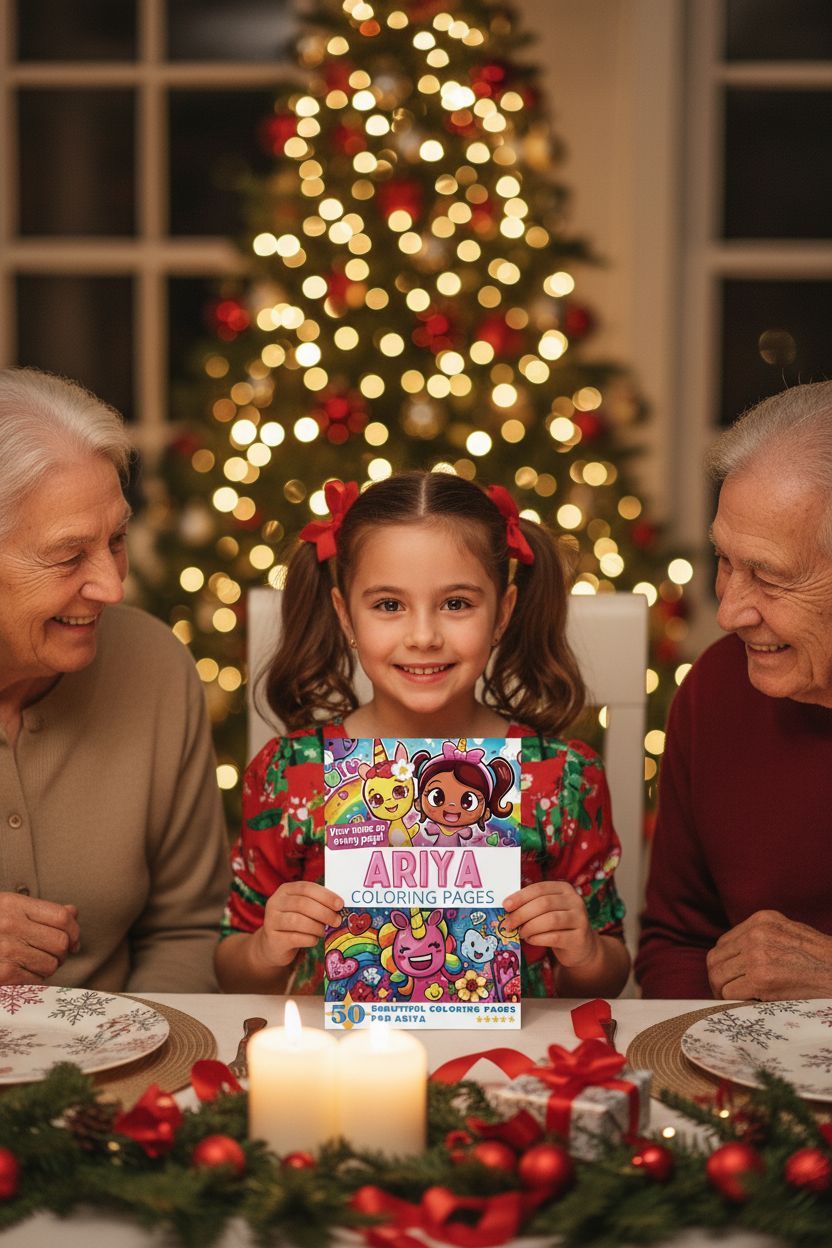 Ariya Christmas coloring pages gift