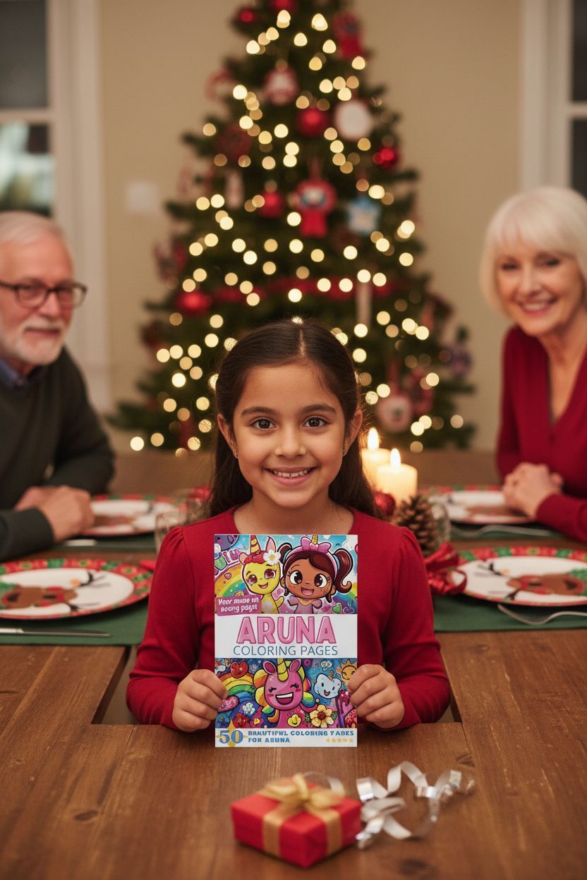 Aruna Christmas coloring pages gift