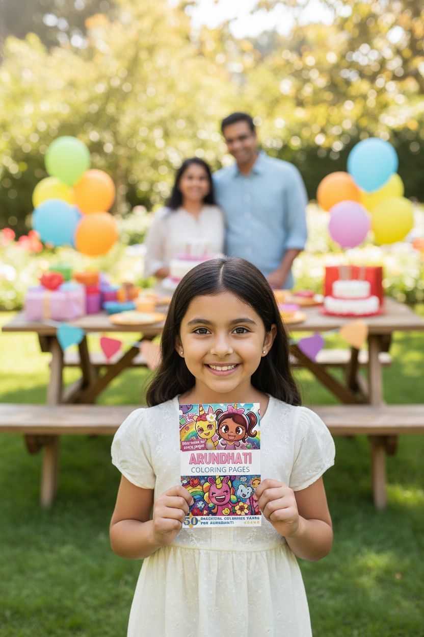 Arundhati coloring book in use