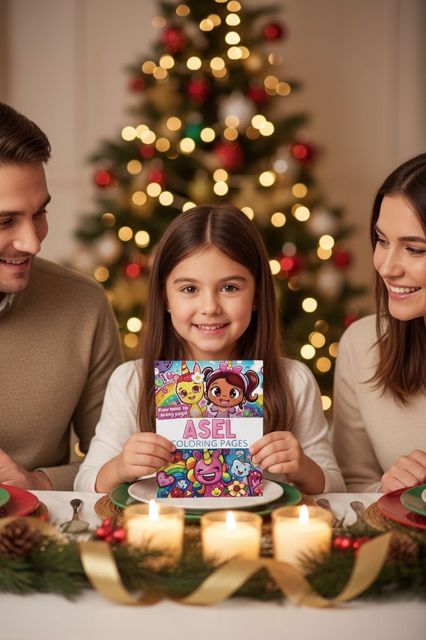 Asel Christmas coloring pages gift