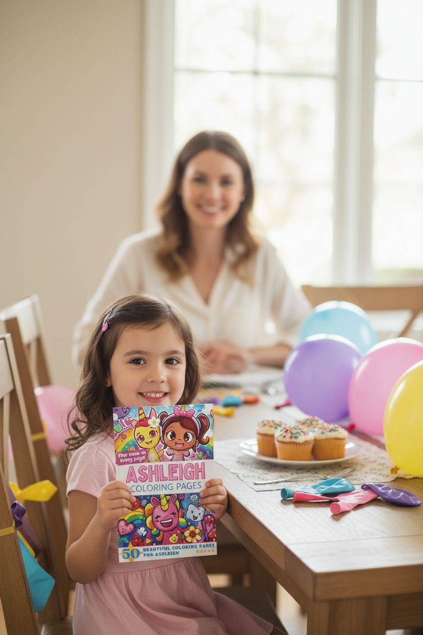 Ashleigh coloring book in use