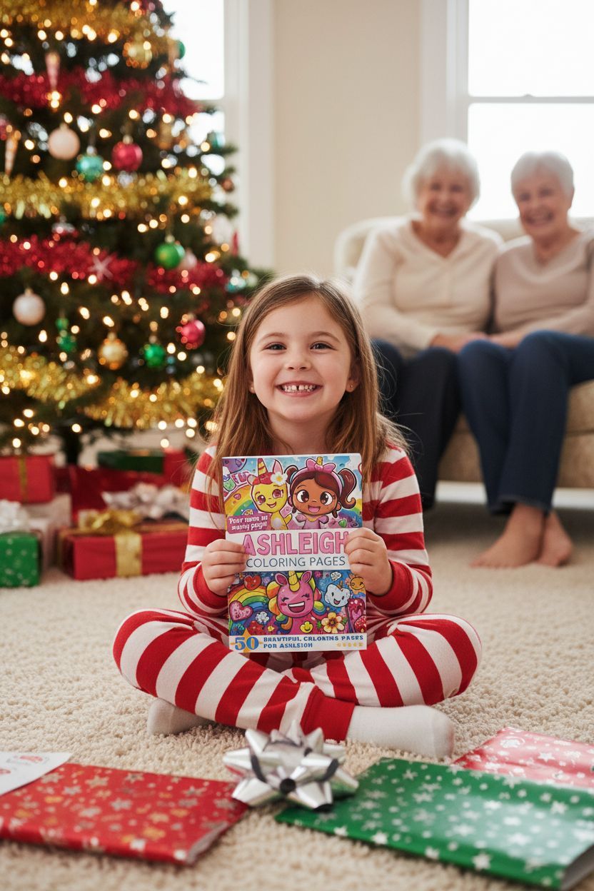 Ashleigh Christmas coloring pages gift