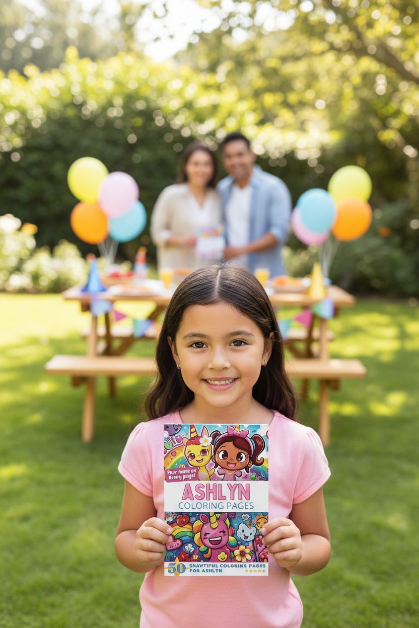 Ashlyn coloring book in use