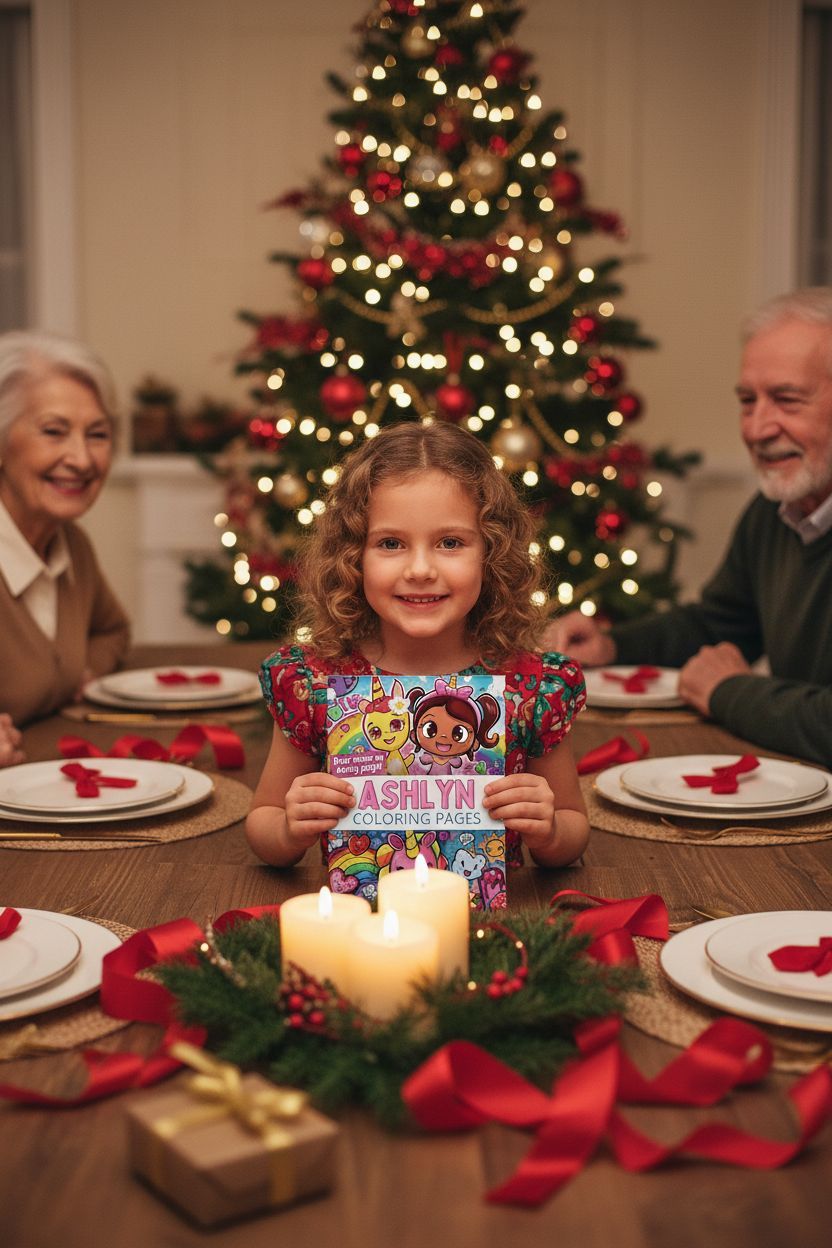 Ashlyn Christmas coloring pages gift