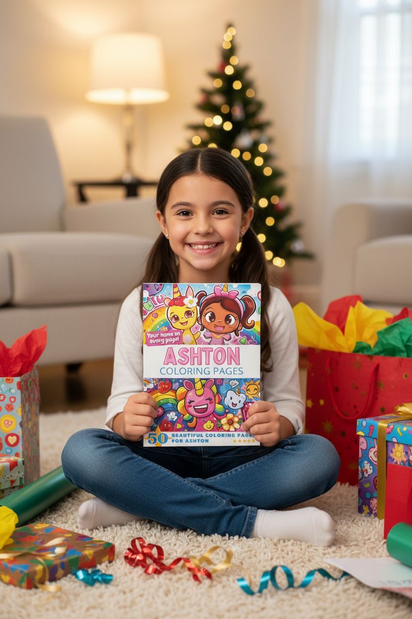 Ashton coloring book in use