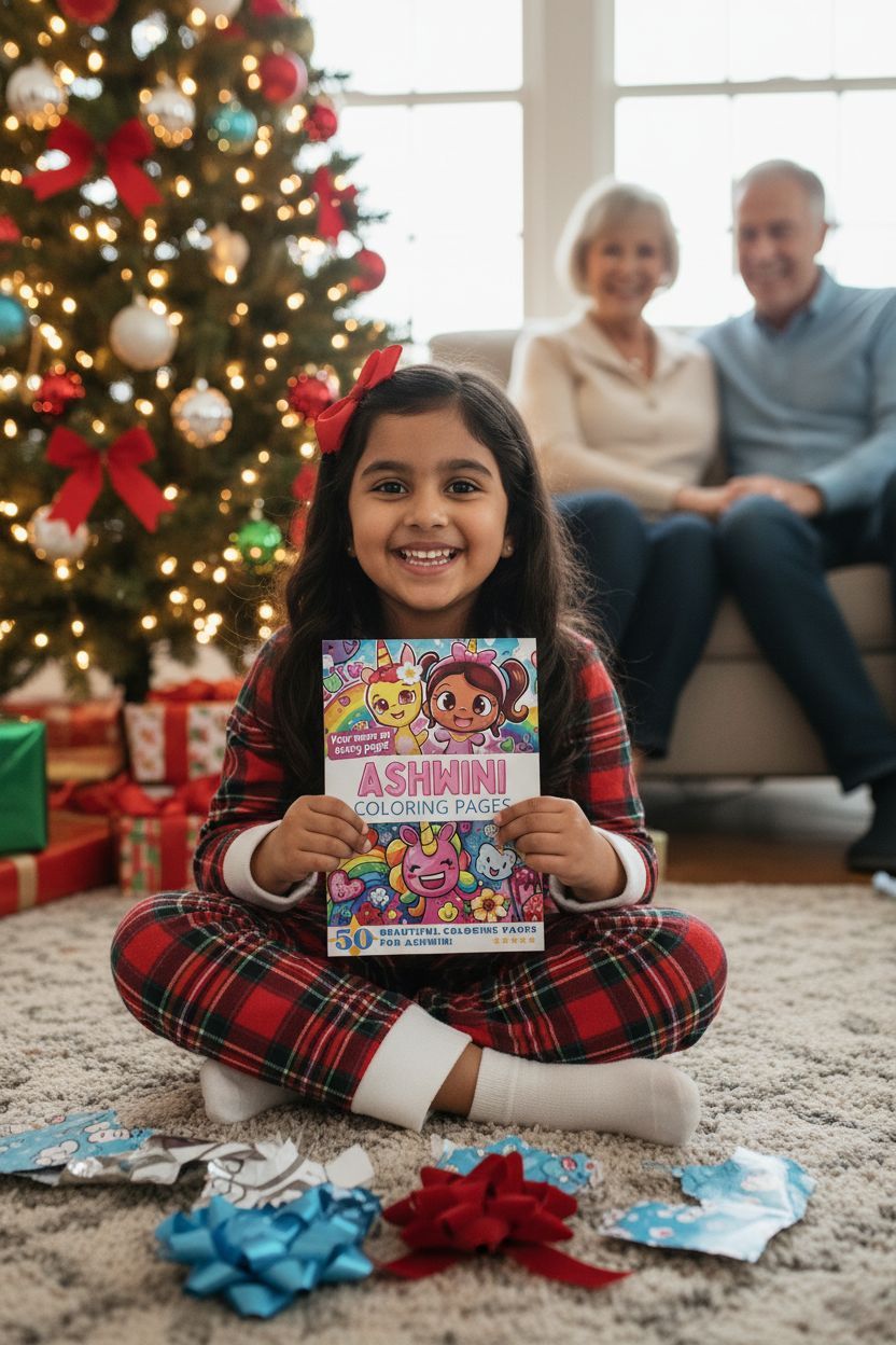 Ashwini Christmas coloring pages gift