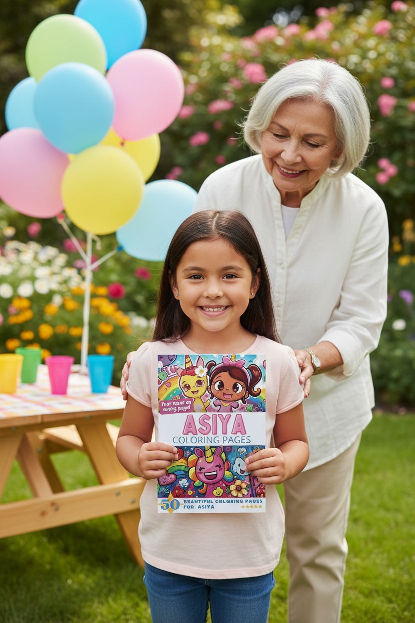 Asiya coloring book in use