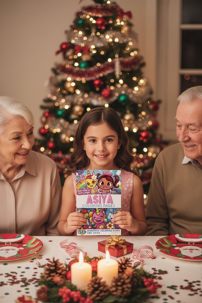 Asiya Christmas coloring pages gift