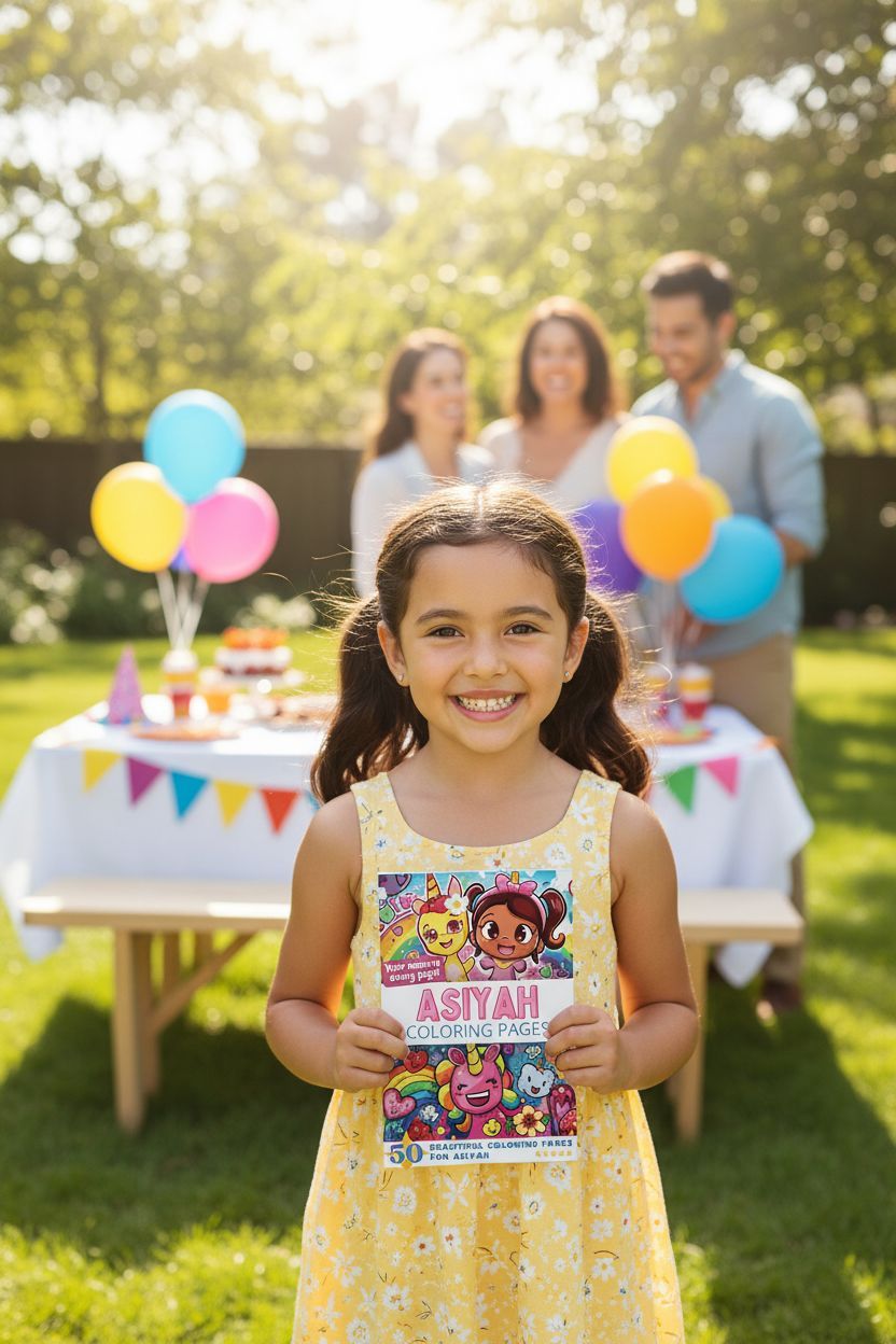 Asiyah coloring book in use