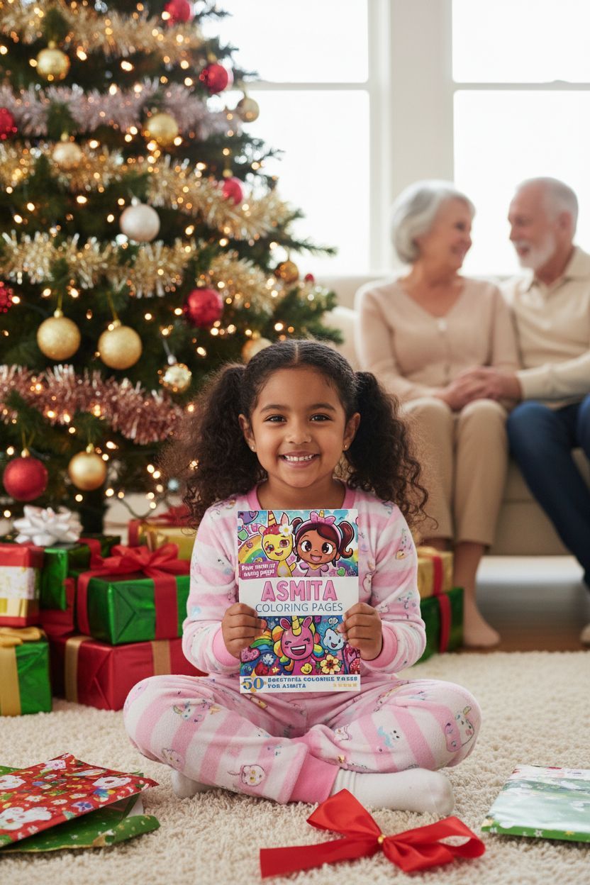 Asmita Christmas coloring pages gift