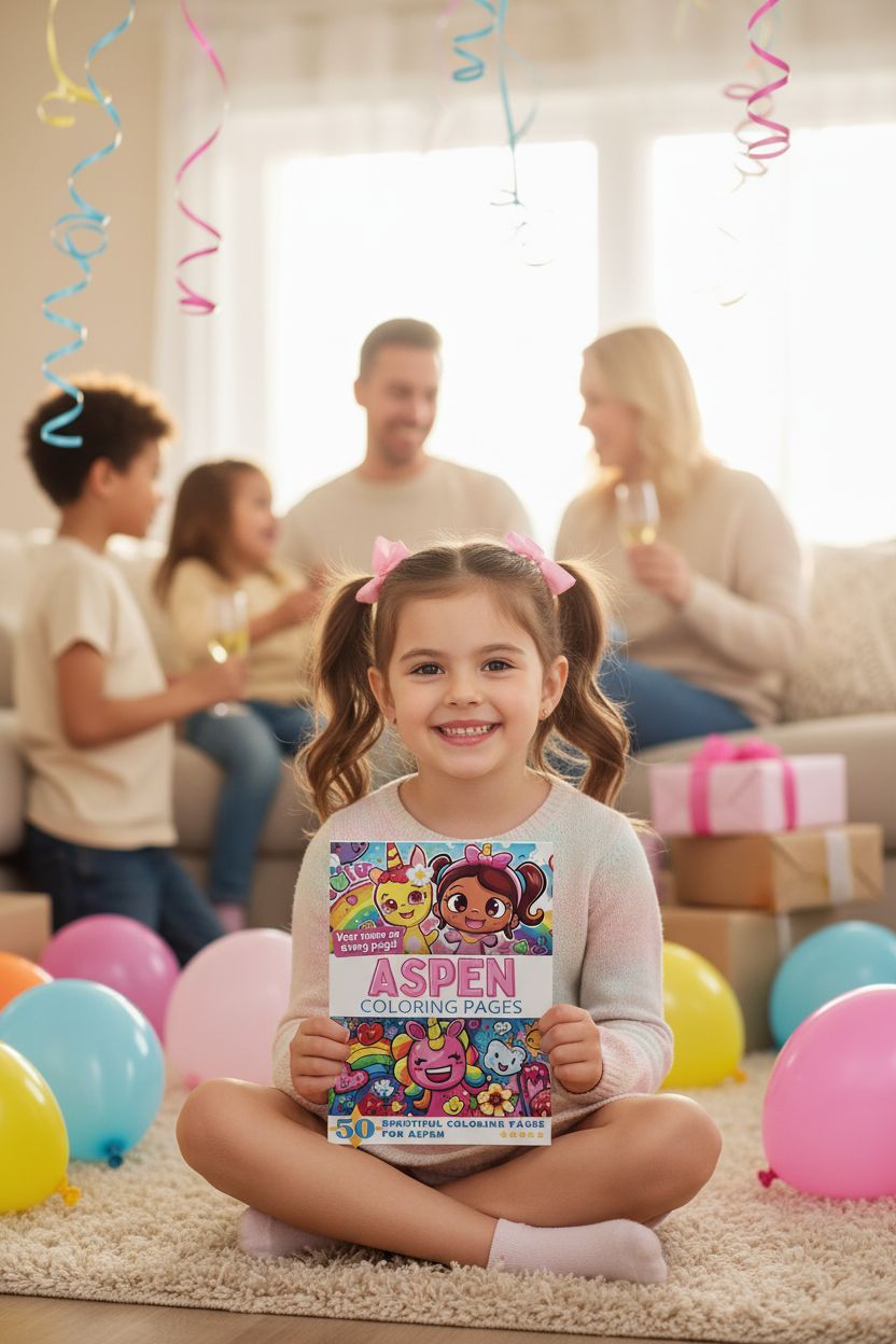 Aspen coloring book in use