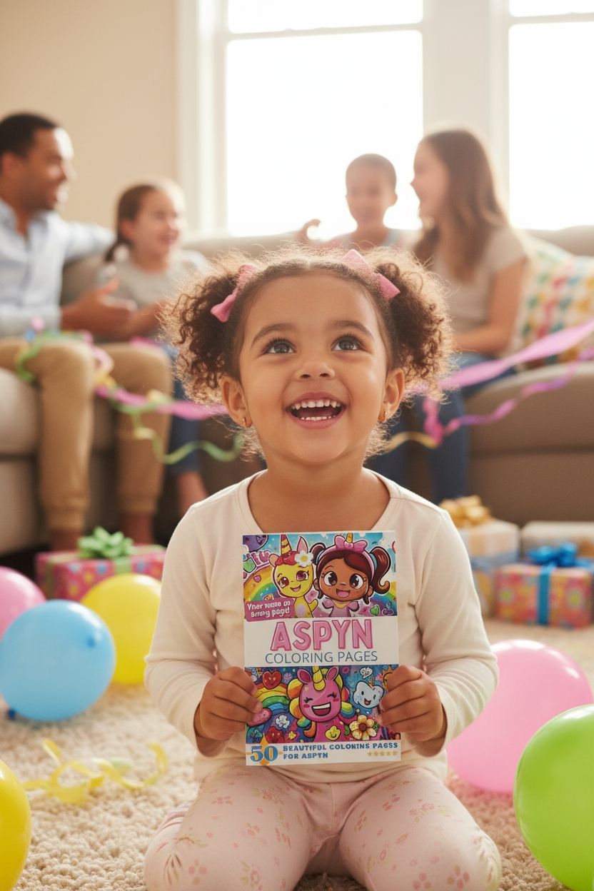 Aspyn coloring book in use