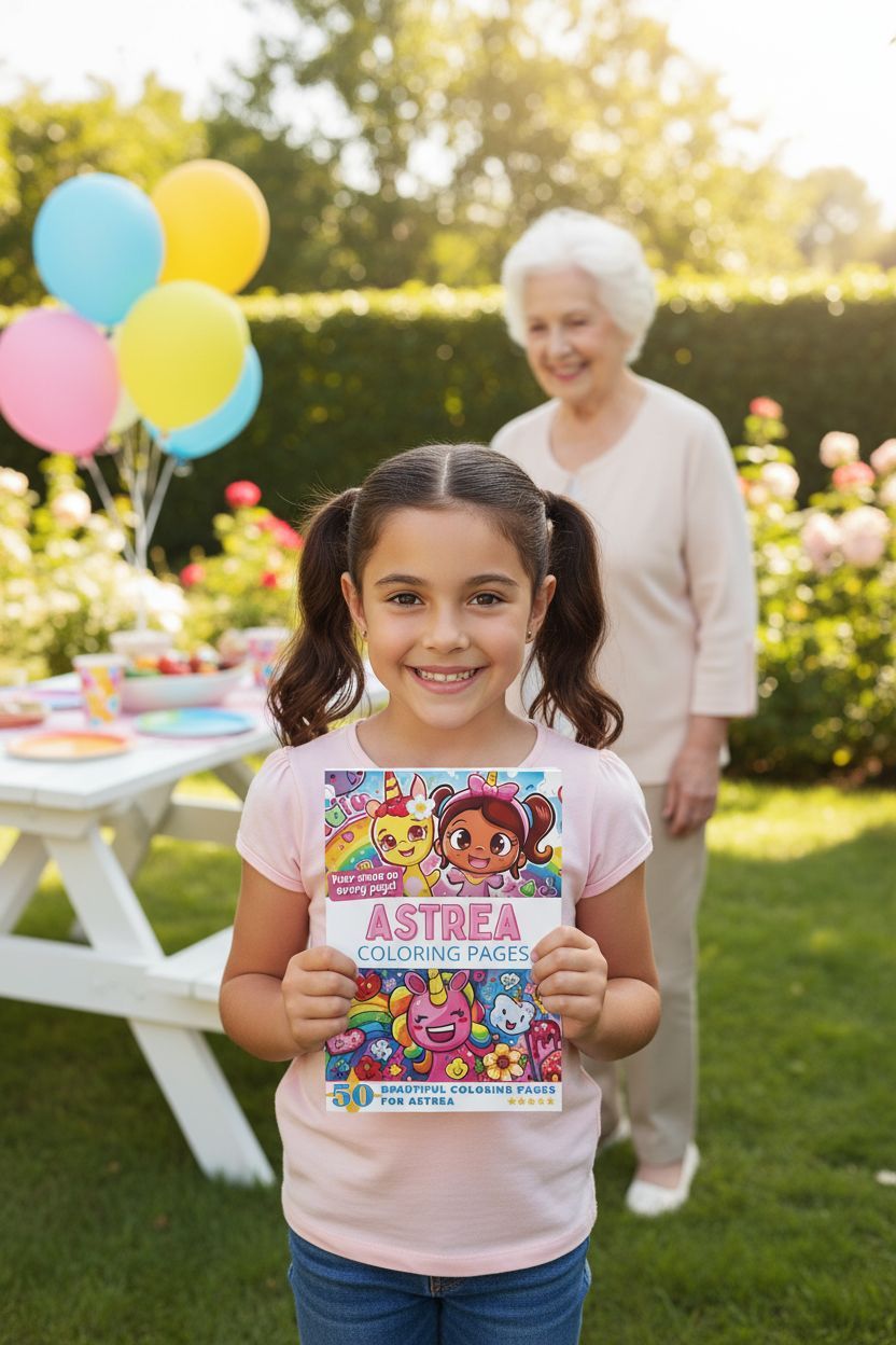 Astrea coloring book in use