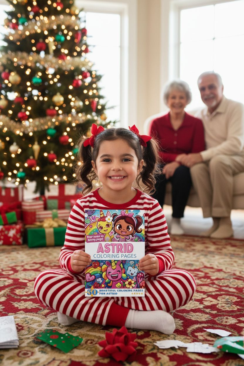 Astrid Christmas coloring pages gift