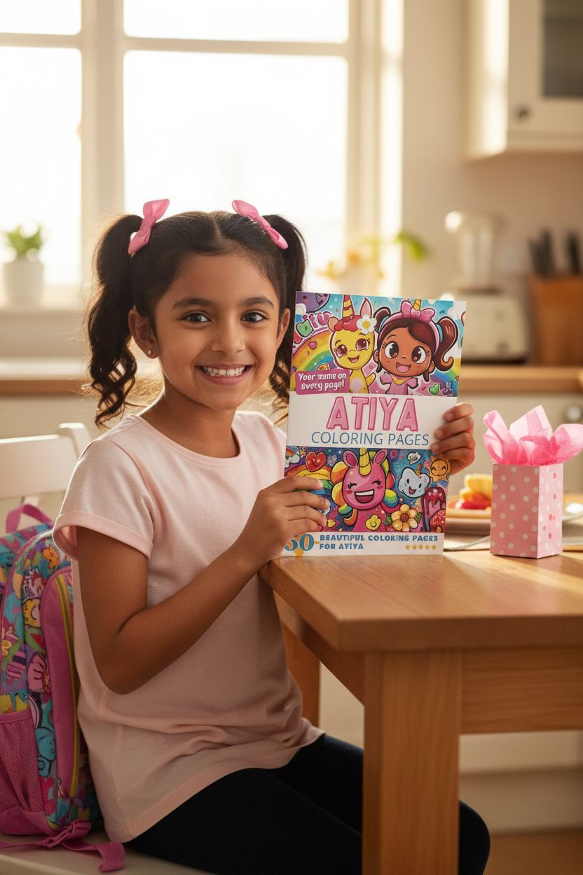 Atiya coloring book in use