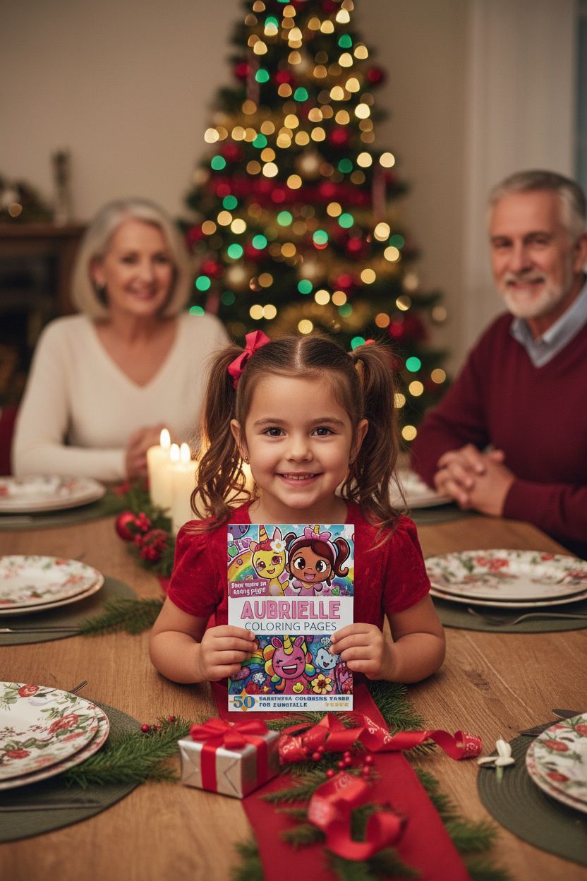 Aubrielle Christmas coloring pages gift