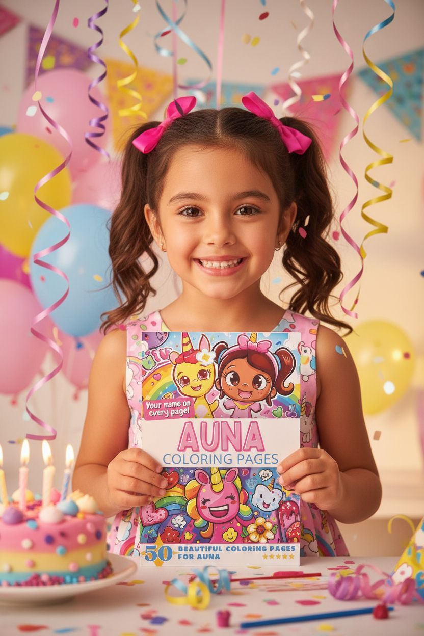 Auna coloring book in use