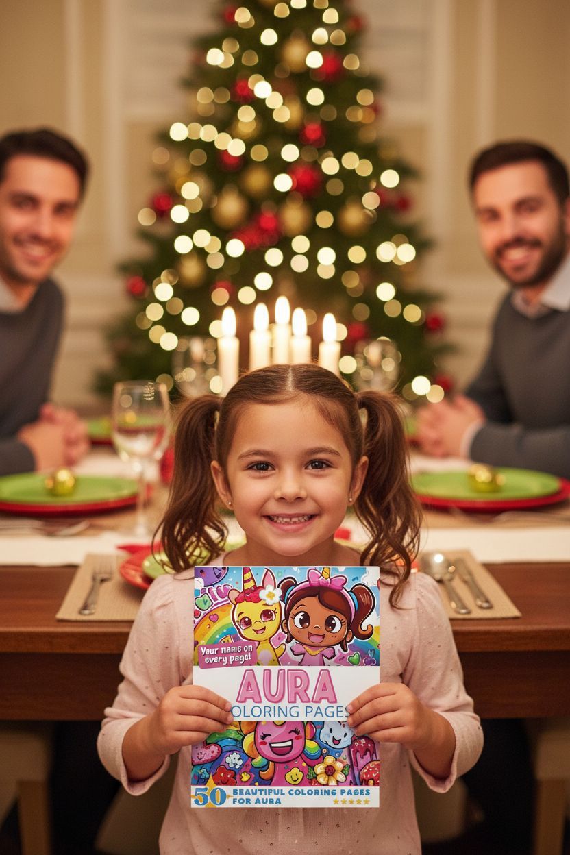Aura Christmas coloring pages gift