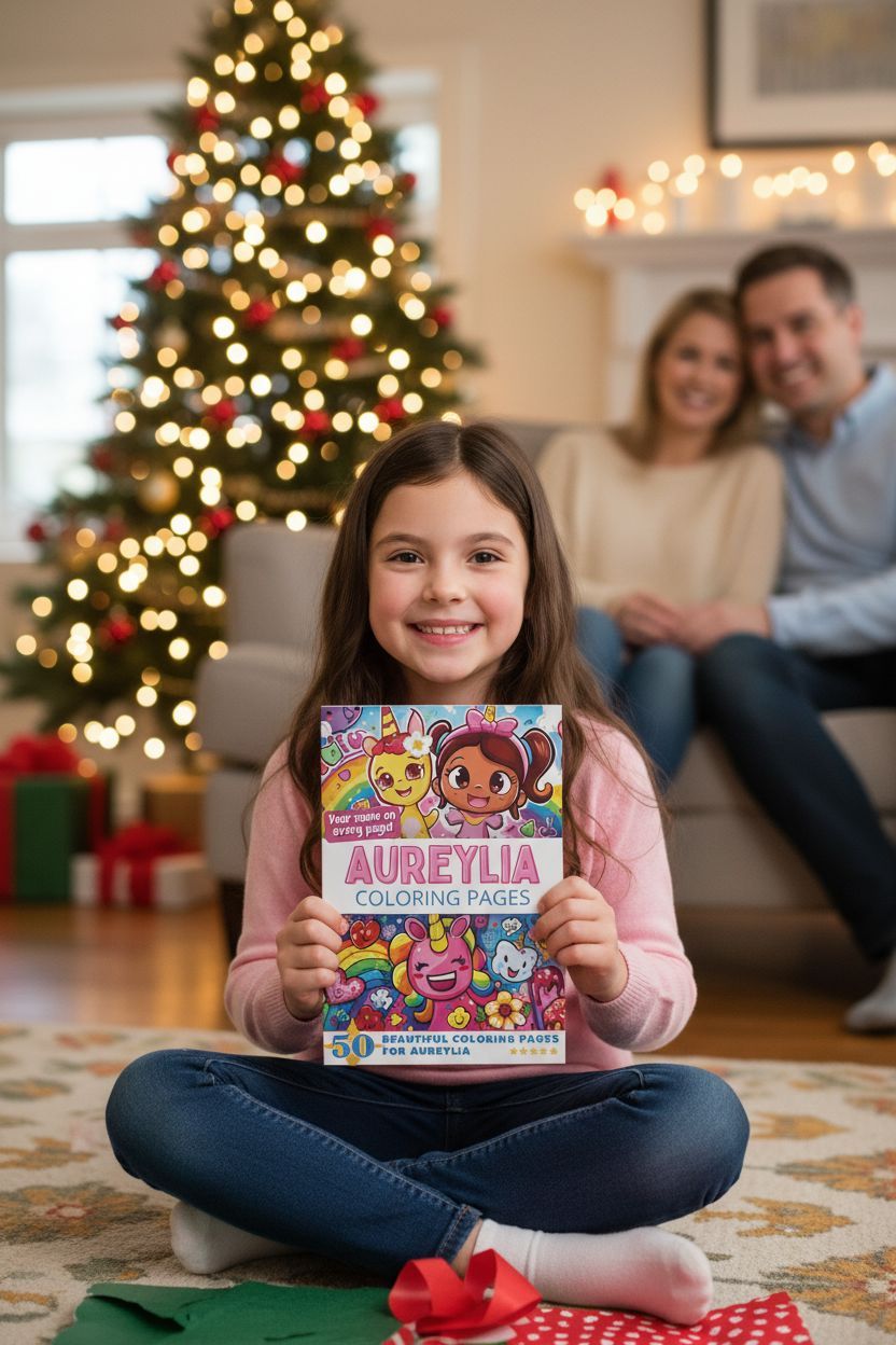 Aureylia Christmas coloring pages gift