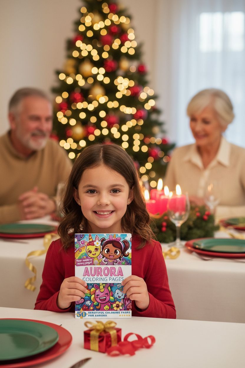 Aurora Christmas coloring pages gift