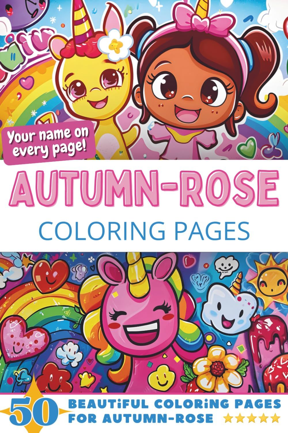 Autumn-Rose Coloring Book Cover