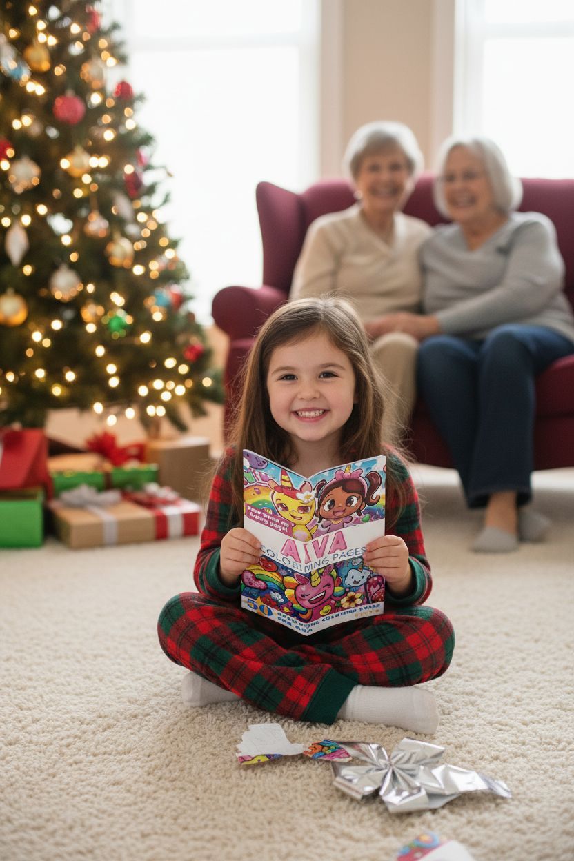Ava Christmas coloring pages gift