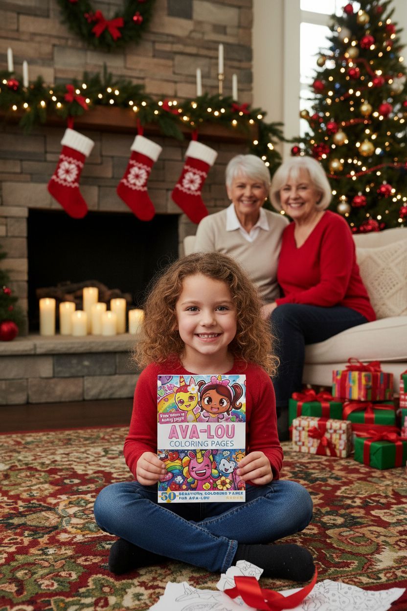 Ava-Lou Christmas coloring pages gift