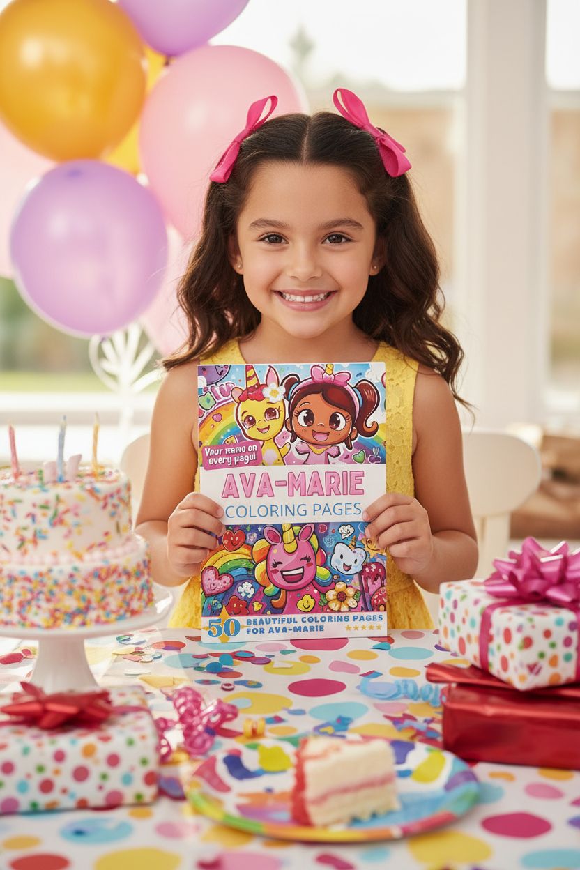 Ava-Marie coloring book in use