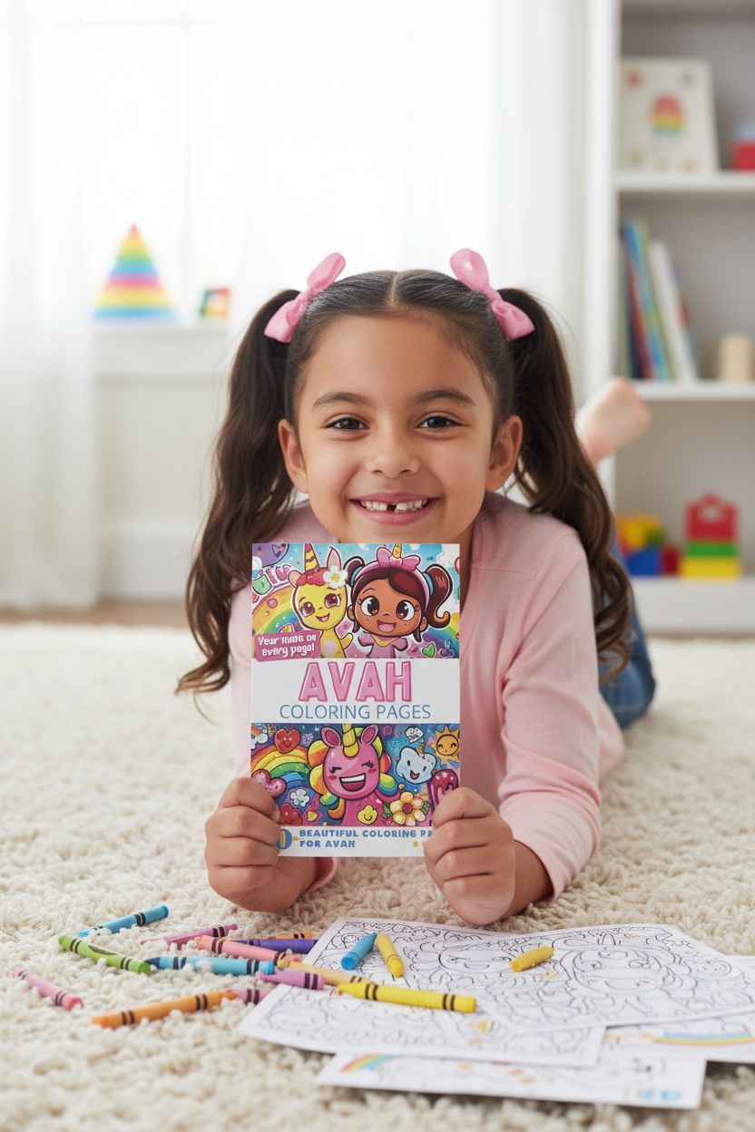 Avah personal coloring pages