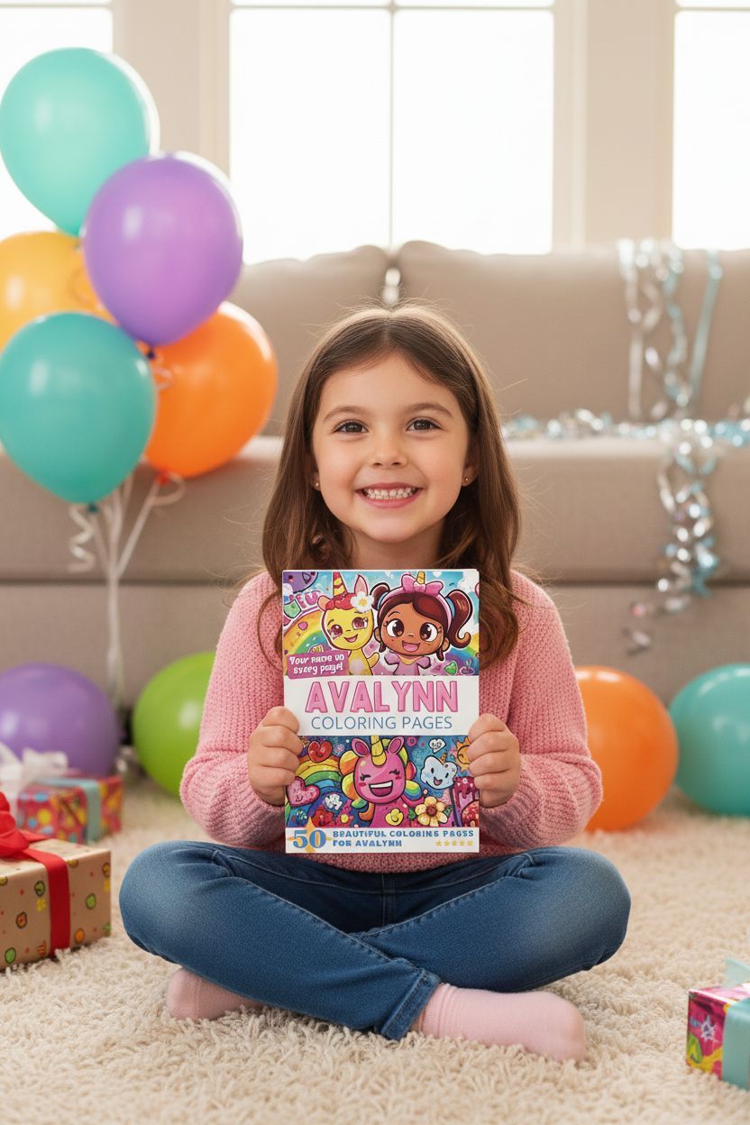 Avalynn coloring book in use