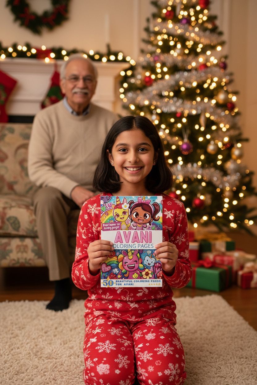 Avani Christmas coloring pages gift
