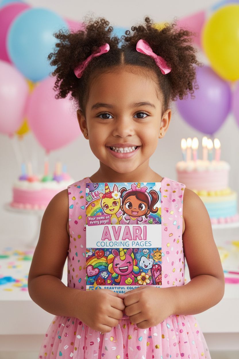 Avari coloring book in use