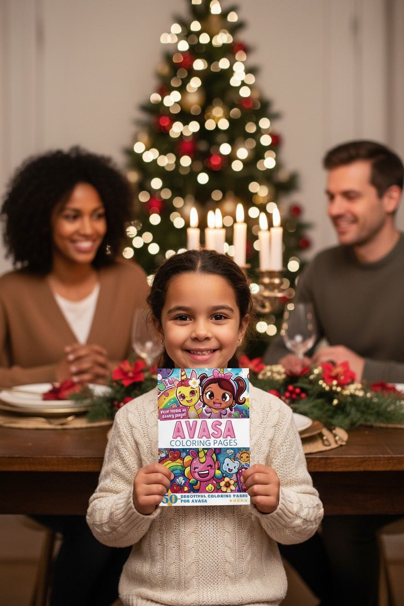 Avasa Christmas coloring pages gift